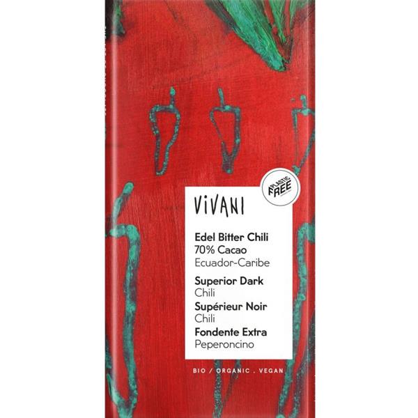 VIVANI CHOCOLATE NEGRO SUPERIOR CON CHILI 